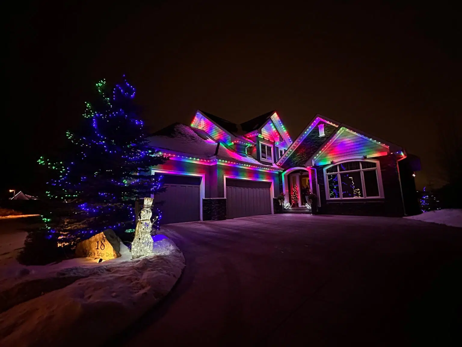 Permanent Christmas lights installation