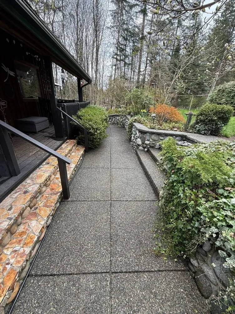Surface after pressure washing
